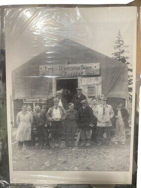 Vintage Dominion Bank Historical Photographs Early 1900s Set Of 2 Black & White